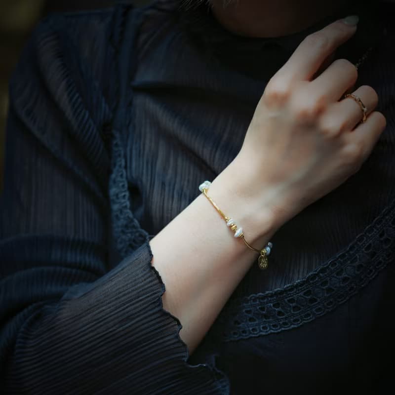 馬爾地夫假期 I 珍珠黃銅手鍊 C1713