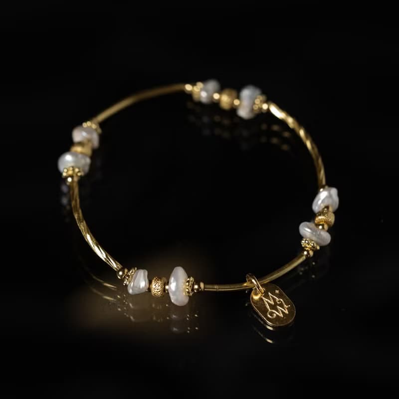 馬爾地夫假期 I 珍珠黃銅手鍊 C1713
