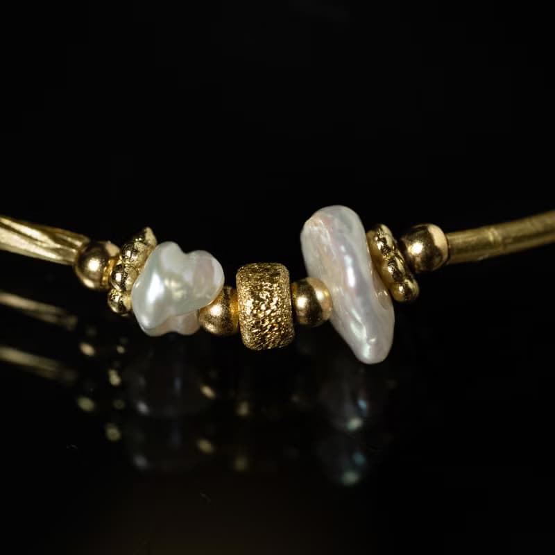 馬爾地夫假期 I 珍珠黃銅手鍊 C1713