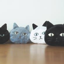 mini fluffy cat pouch