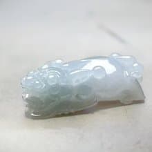 【招財神獸】冰種翡翠精雕三毛貔貅 | 天然緬甸玉翡翠A貨 | 送禮