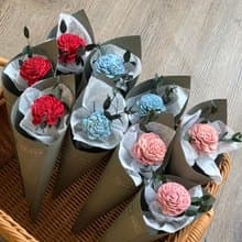 【好花】乾燥花束 索拉玫瑰甜筒花束