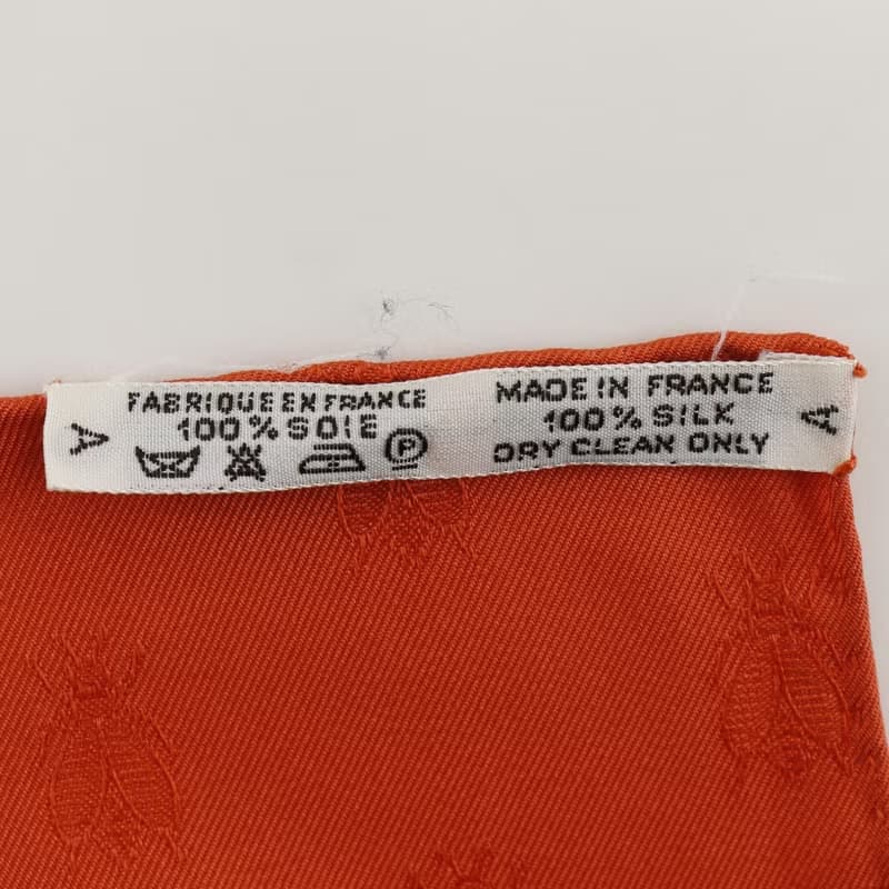 【日本直送】エルメス HERMES カレ90 スカーフ NAPOLEON ナポレオン シルク 白/オレンジ レディース【中古】