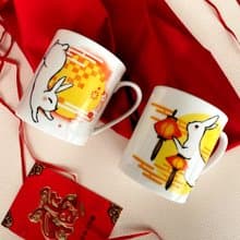 新年禮盒 玉兔迎春 錢兔似錦 馬克杯對杯組 過年禮盒 過年送禮