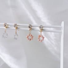 【Veverka】春日時光 - 耳環 紅紋石 拉長石