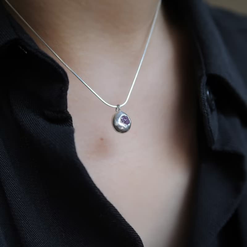 999純銀 厚款 彩色藍寶石 尖晶石 蛇鍊 項鍊 免費送禮包裝