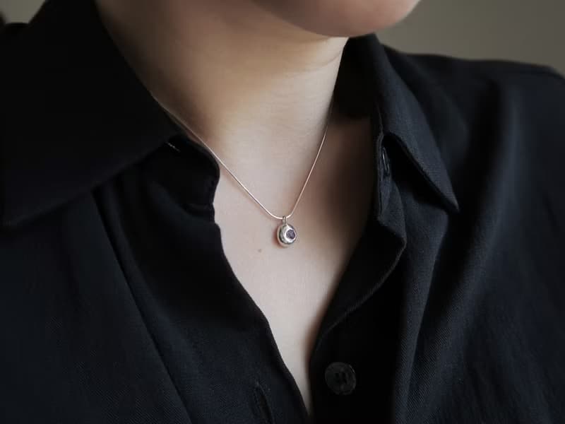 999純銀 厚款 彩色藍寶石 尖晶石 蛇鍊 項鍊 免費送禮包裝