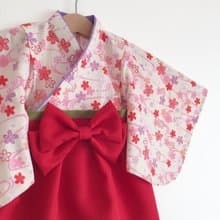 Hakama Dress 日本褲和服- 櫻花 - Red  (女童/嬰兒/兒童)