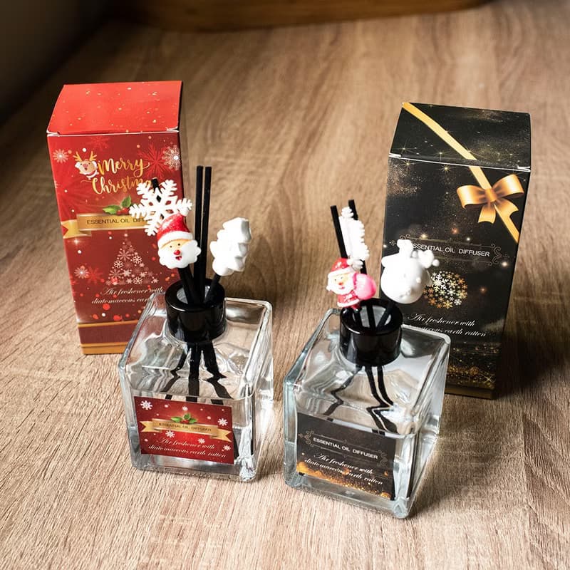 QIDINA 日用館 聖誕珪藻土精油擴香瓶200ml 贈聖誕袋