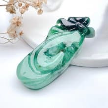 飄綠翡翠蓮花吊墜 | 天然緬甸A貨翡翠 | 送禮