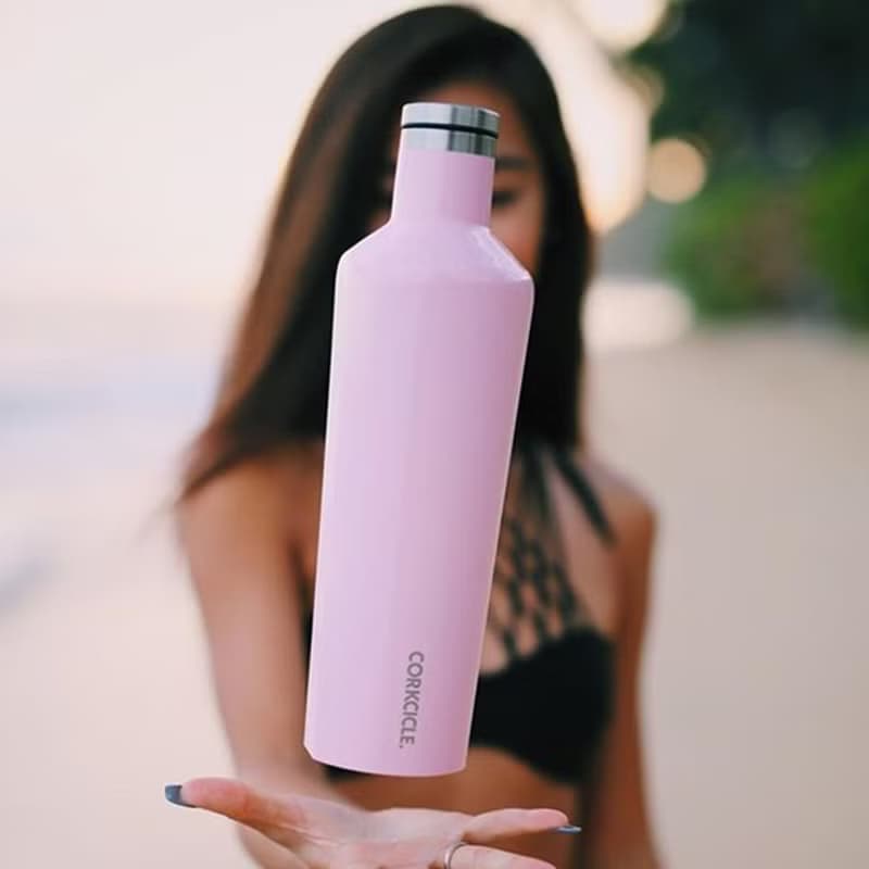 美國 CORKCICLE 三層真空易口瓶 475ml-玫瑰石英粉