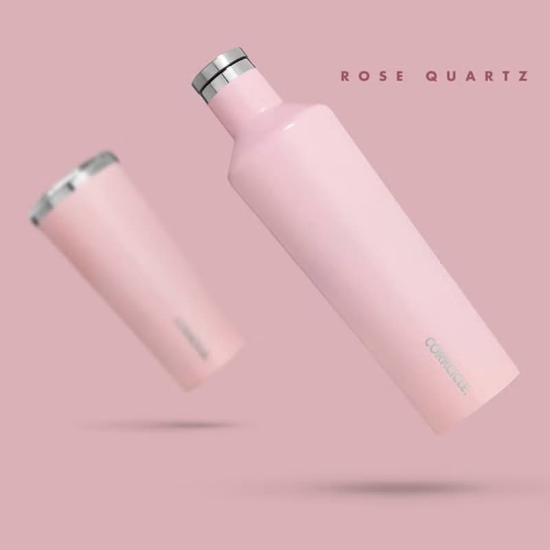 美國 CORKCICLE 三層真空易口瓶 475ml-玫瑰石英粉