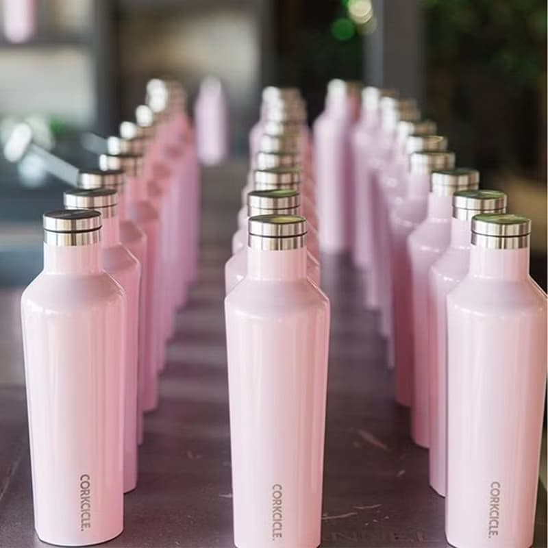 美國 CORKCICLE 三層真空易口瓶 475ml-玫瑰石英粉