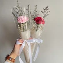 現貨 送給媽媽的心意乾燥花 ; 母親節 康乃馨 香皂花 單支花束