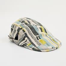【HiGh MaLi】狩獵帽 | 小偷帽 | 黃綠水彩條紋#日系#搭配#日本布