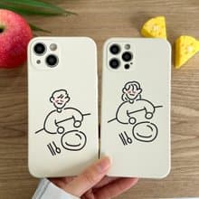 Let's have a meal iPhone mobile phone couple silicone case