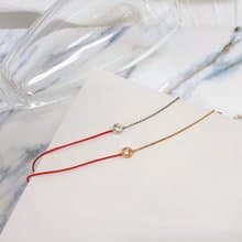 14K | 簡約包鑽9分-姻緣線_手鍊