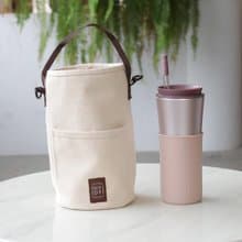【日本/台灣/香港-限定販售】水瓶斜肩包(淺米色)+保溫杯自由配