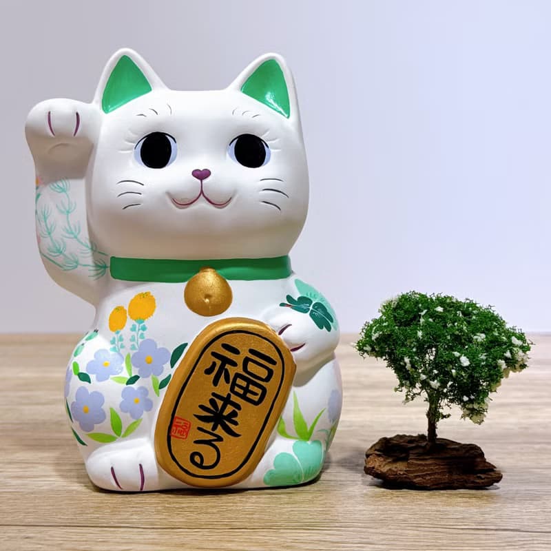 【野趣招財】日本谷中堂招財貓 | 野の花