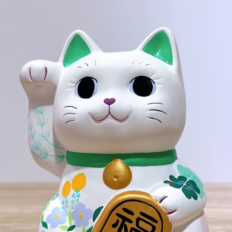 【野趣招財】日本谷中堂招財貓 | 野の花