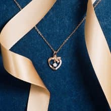 L'amour 愛意綻放項鏈 (香檳金)