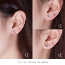 莫桑石耳環 3種佩戴  925銀18K鍍金淨度VVS1 飾品禮物 珠寶禮品