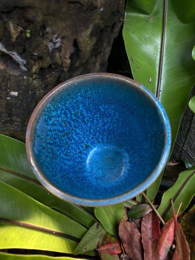 霧面結晶藍釉茶杯 III