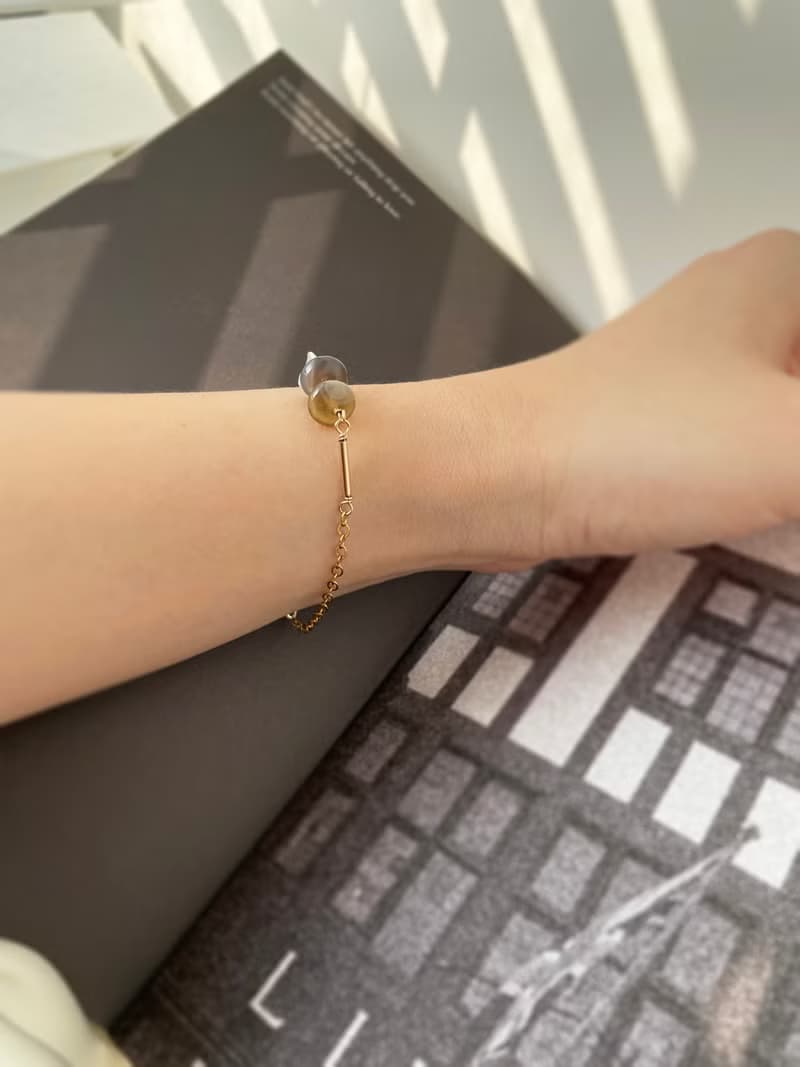 月光詩人 瑪瑙珍珠手鍊 14Kgf