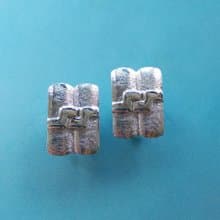 Vintage Jewelry 西洋古董飾品 銀色調 前衛世代 夾式耳環