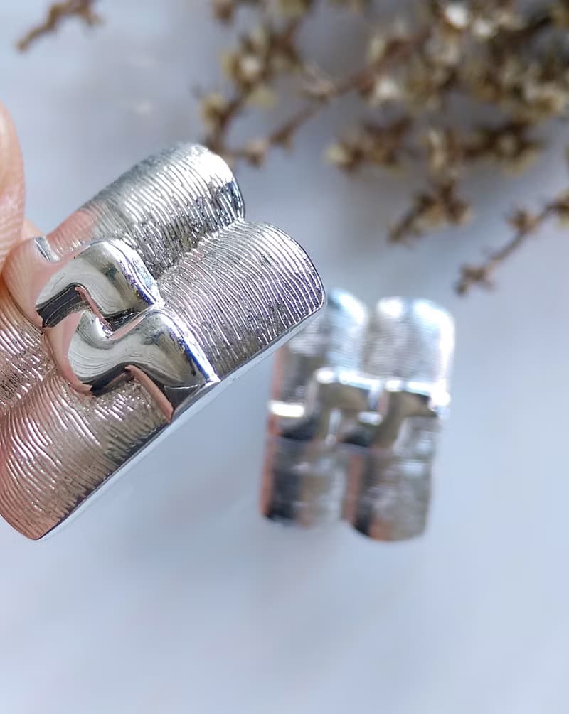 Vintage Jewelry 西洋古董飾品 銀色調 前衛世代 夾式耳環