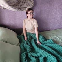 Blanket plush fluffy cozy bedding handmade Best gift for her