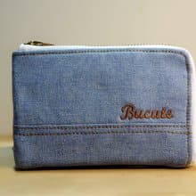 Bucute 文青牛仔錢包/生日禮物 首選/出國旅行/交換禮物/手工製作/