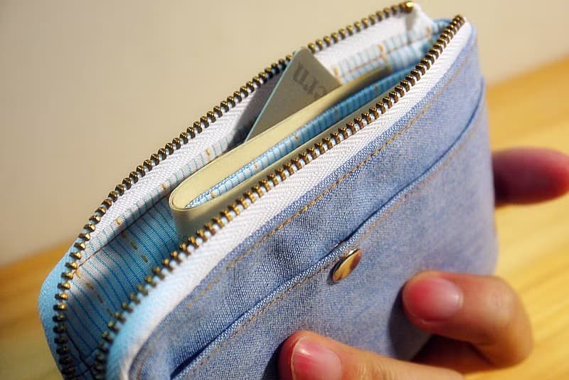 Bucute 文青牛仔錢包/生日禮物 首選/出國旅行/交換禮物/手工製作/