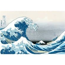 【浮世繪】葛飾北齋 富嶽三十六景-神奈川沖浪裏 進口海報
