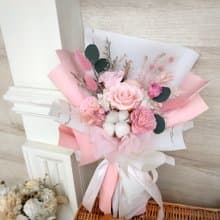 柔粉玫瑰情人永生花束