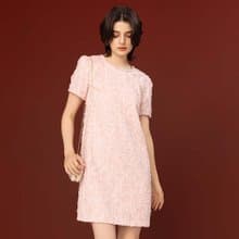 【MEDUSA】粉紅亮片毛毛緹花小禮服(M-XL) | 小禮服 媽媽禮服