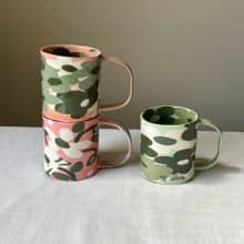 全釉花朵咖啡杯