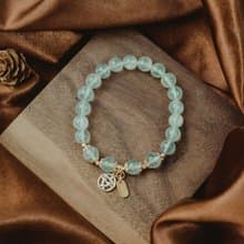 【珠璣】順遂安康-葡萄石中文字手鍊