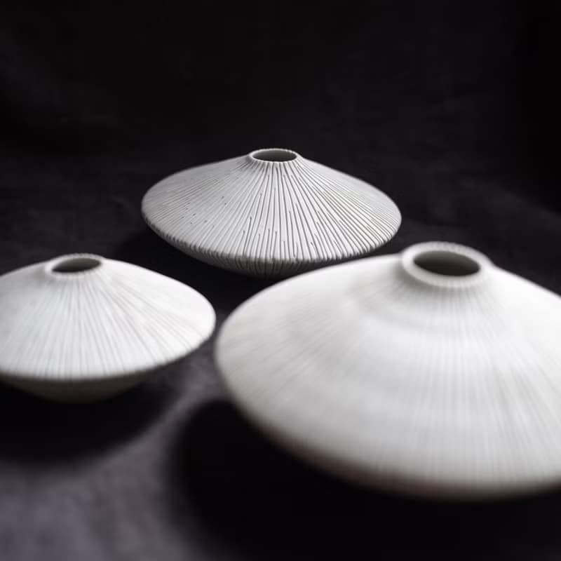 霧的原貌 碟型花器 - 大 - 手拉坏 手作陶器