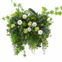 茶花綠植栽橫長生態壁飾 免運專人配送限雙北市 其餘地區需補運費