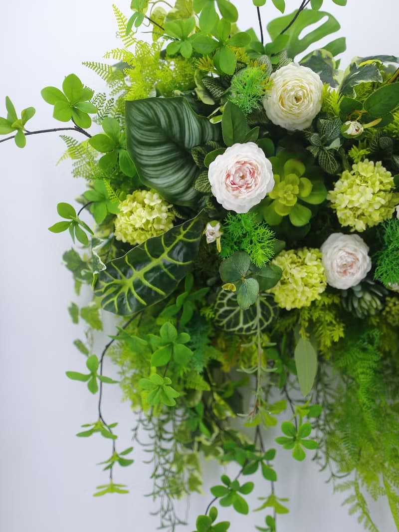 茶花綠植栽橫長生態壁飾 免運專人配送限雙北市 其餘地區需補運費