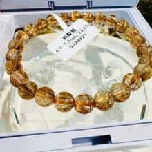 玻璃輕透料金閃閃銅髮6.9-7.3mm13.41g辟邪擋煞逢凶化吉化解濁氣