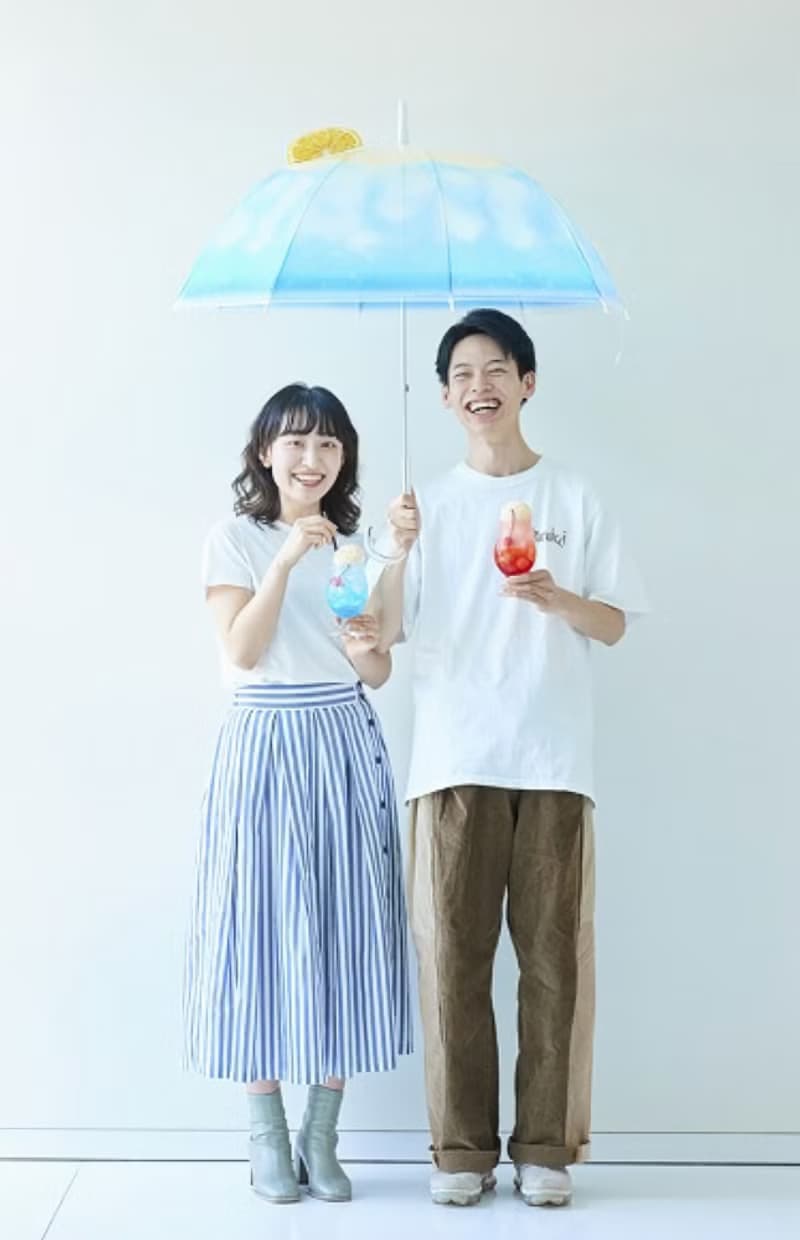 【YOU+MORE!】沁涼冰淇淋蘇打傘-透明藍