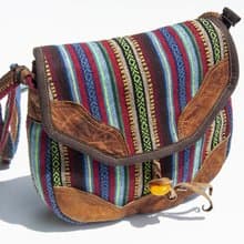 手工真皮側背包 牛皮側背包 編織包boho斜背包-摩洛哥沙漠南美洲