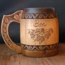 Hand Made beer mug Man birthday gift anniversary gift beer glass