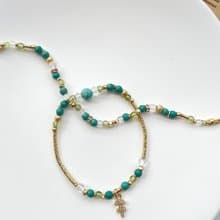 【星座雙鍊 射手座】火象星座 綠松石 橄欖石 水晶手鍊