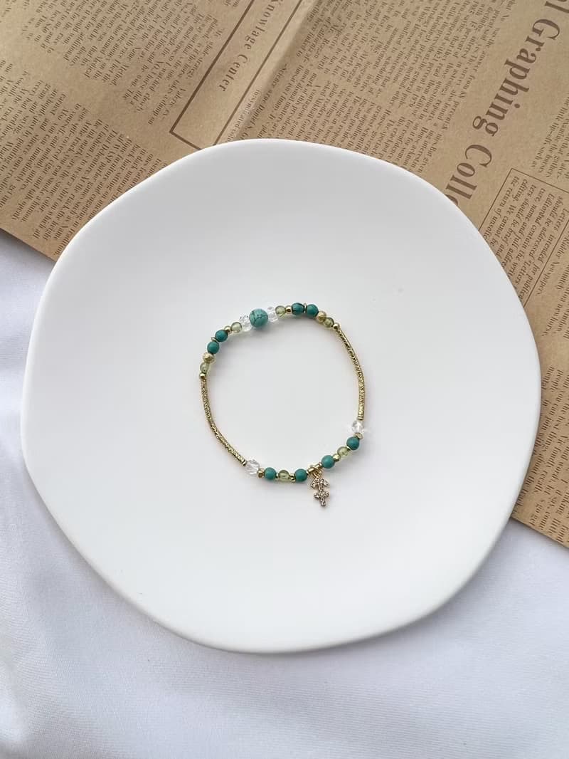 【星座雙鍊 射手座】火象星座 綠松石 橄欖石 水晶手鍊