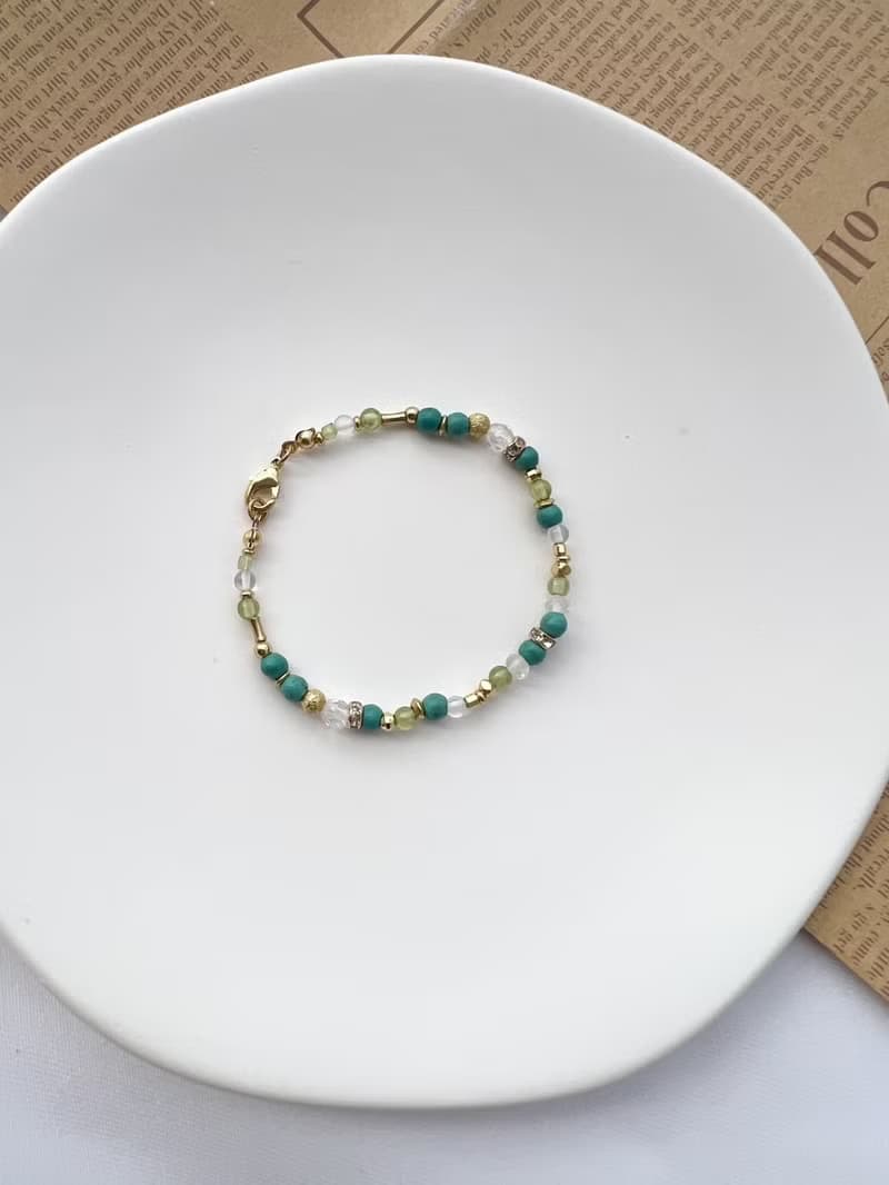 【星座雙鍊 射手座】火象星座 綠松石 橄欖石 水晶手鍊