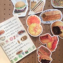防水特大貼紙-早餐與糕點 台式早餐 名產 伴手禮 行李箱貼紙