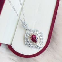 天然石榴石 純銀項鍊 迷人色澤 優雅奢華 火光燦爛 1月生日石